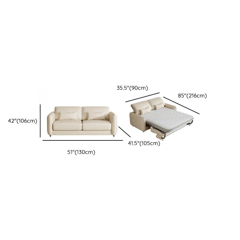 Modish Solid Color Scratch-durable Standard Sofa/Loveseat in Light Gray/Mocha/Off-White for 2-seater - image 18