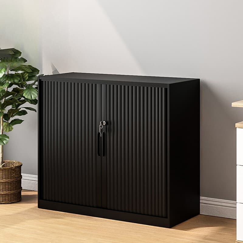 Steel Detached Rainproof Lockable Accent Cabinet with Sliding Door