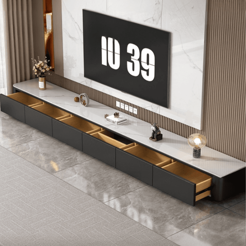 Modern Stone TV Stand with 4 Drawers/3 Drawers/6-Drawer and Cable Management - image 6
