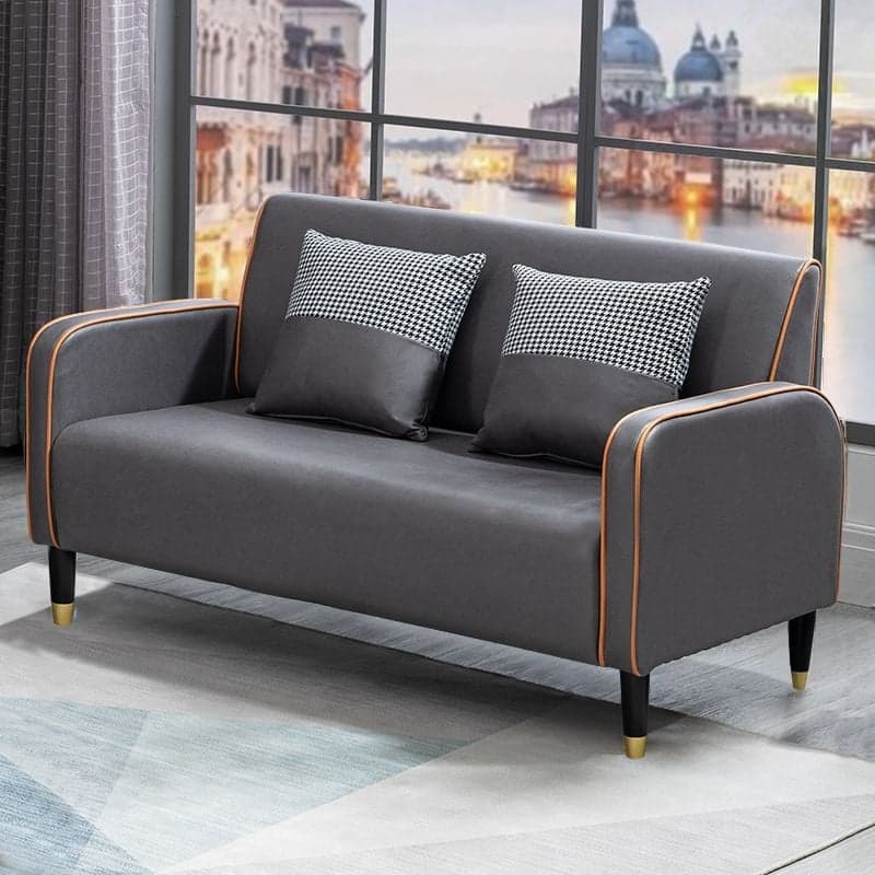 Contemporary Solid Color Tear Resistant Standard Sofa in Light Gray/Olive Green/Ivory, Seats 3 with 2 Pillows - image 6