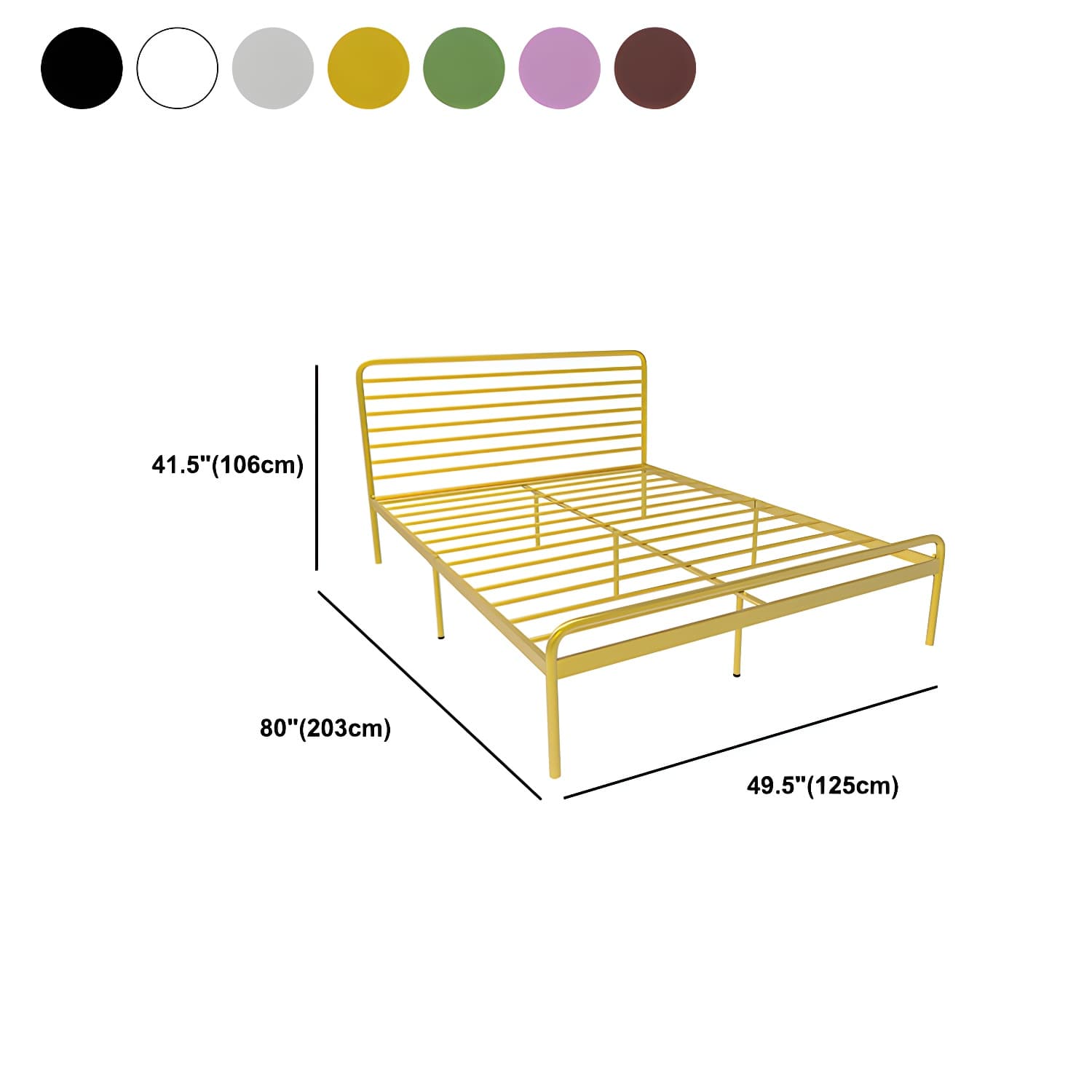 84.65 inch Wide Industial Bed Frame Metal Bed with Headboard - image 14