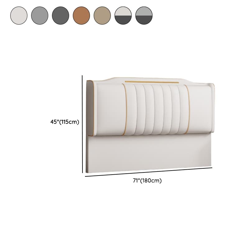 Modish No Distressing Pine Wood Panel Headboard with Camelback Shape for Queen/Full/Twin XL Bed, Featuring Sponge Upholstery and Standard Height - image 15