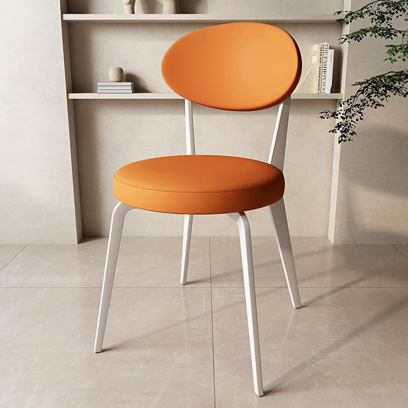 Dining Room Open Back Upholstered Dining Side Chair with Metal Frame - image 5