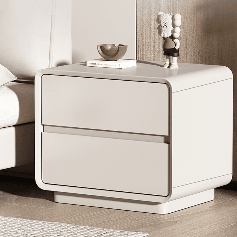 Modish Drawer Storage Bedside Table with 2 Drawers and Laminate Countertop - image 6