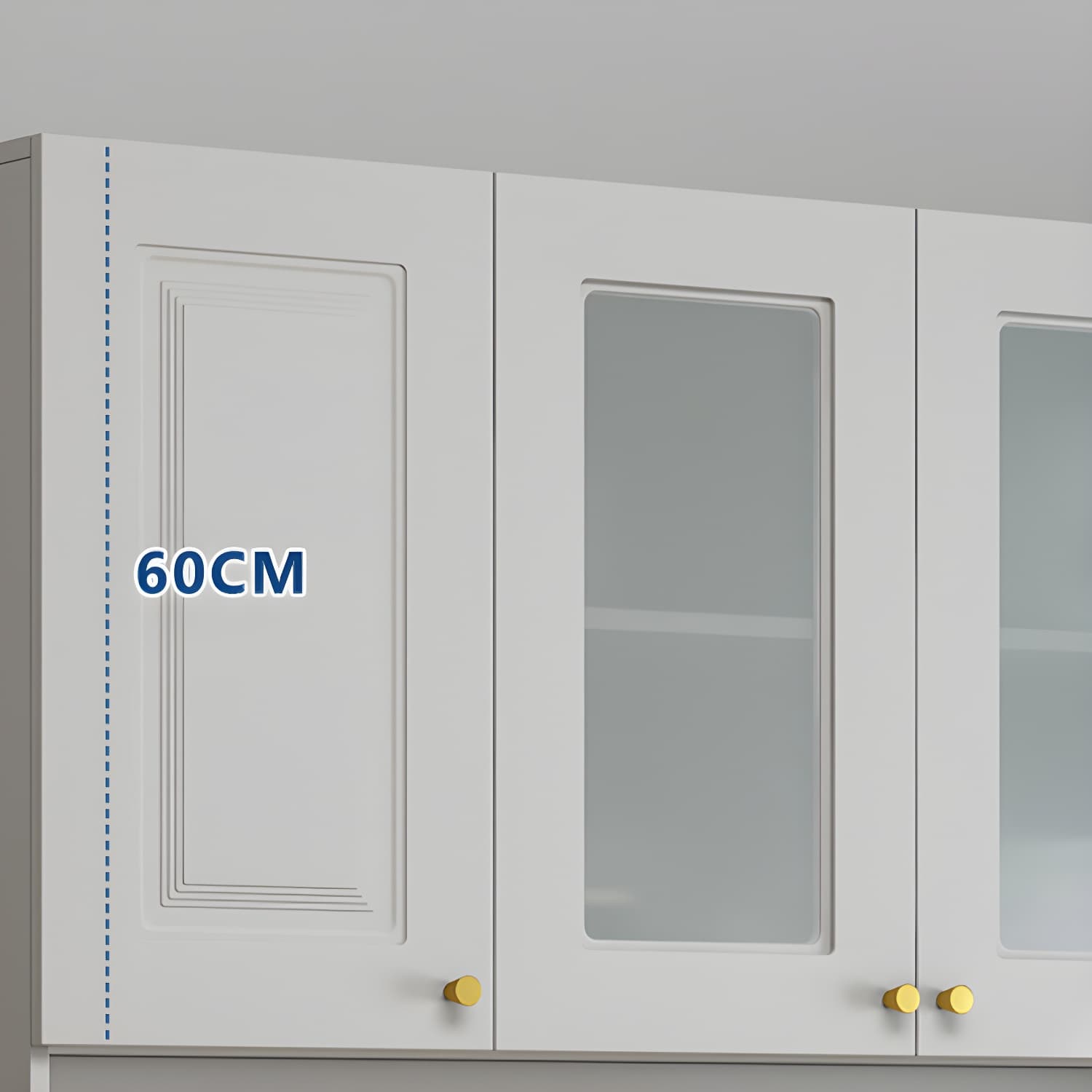 Glam White Wood Sideboard with Storage Cabinets and Included Adjustable Shelving - image 8