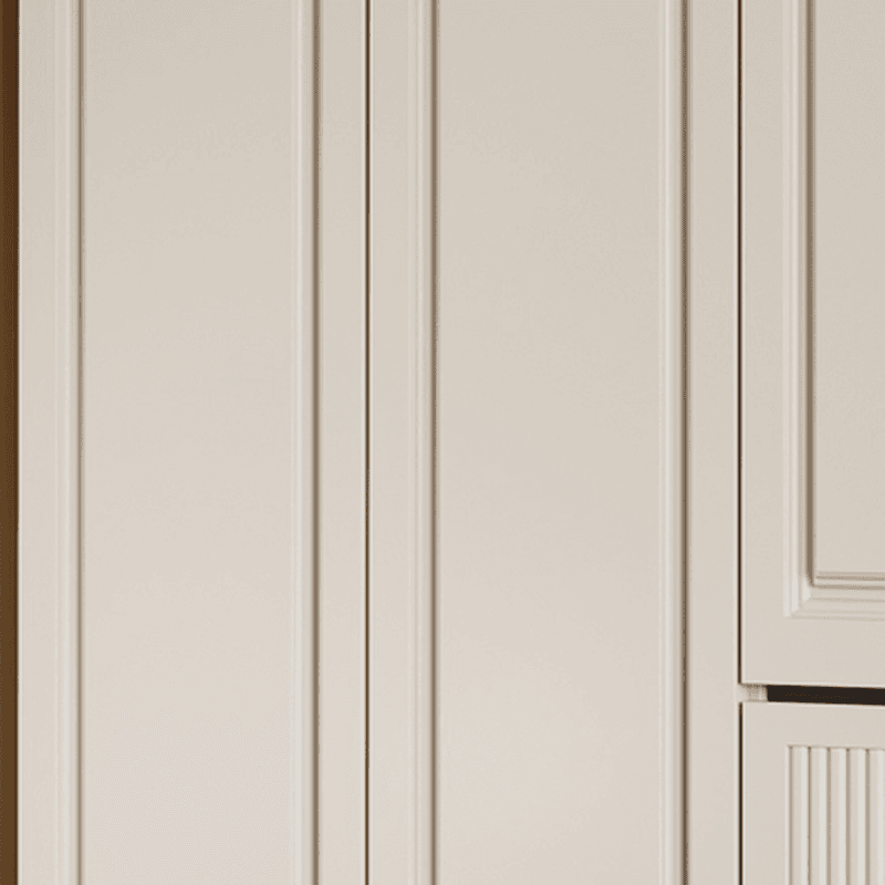 White Minimalist Manufactured Wood Independent Wardrobe Closet with Soft Close Drawer, Soft Close Door, and Interior Shelves - image 4