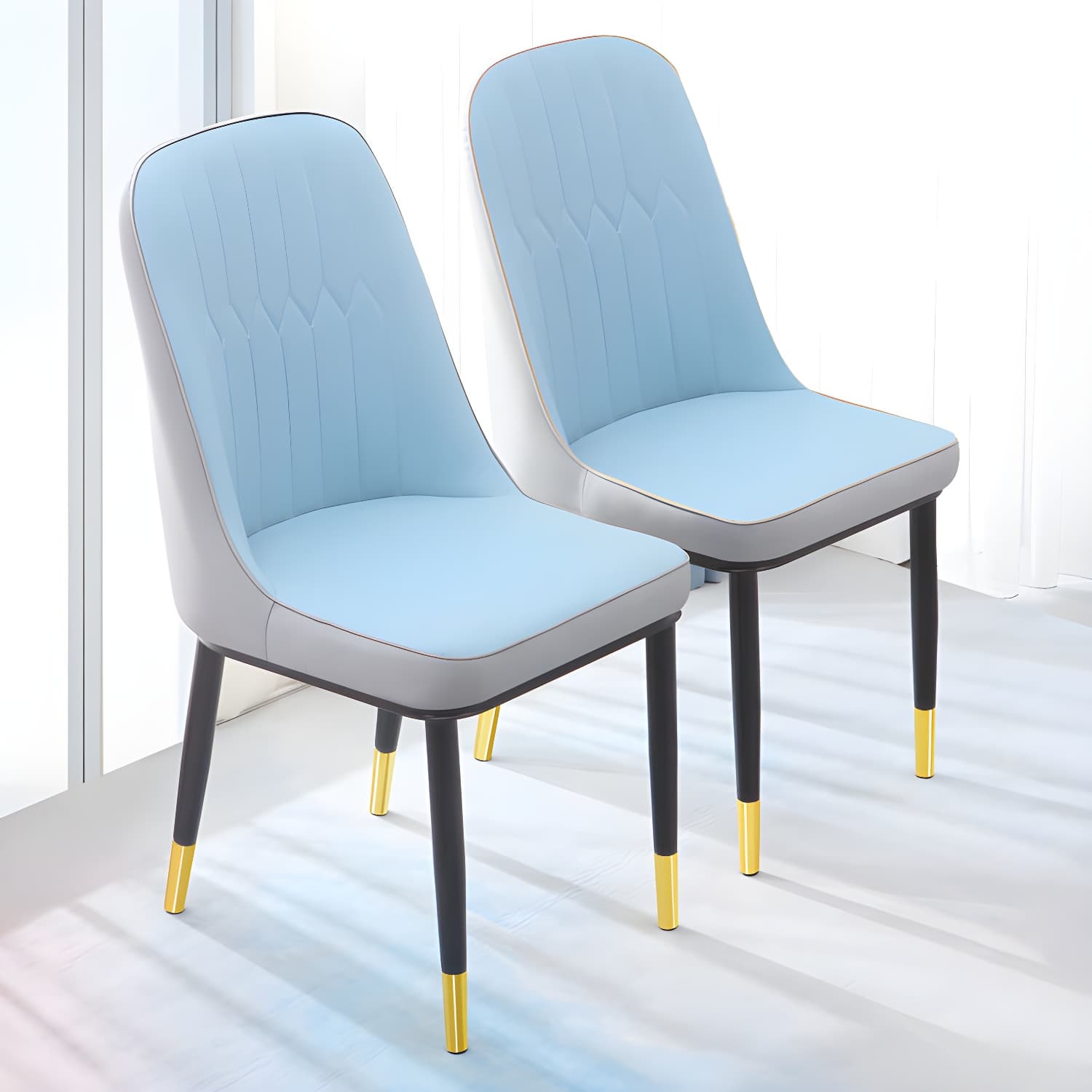 Scandinavian Indoor Side Chair Parsons Back Metal Upholstered Dining Room Chair - image 13