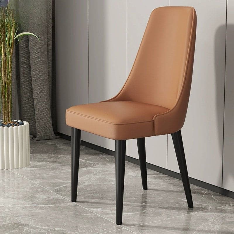 Mid-Century Modern Armless Faux Leather Kitchen and Dining Side Chair in Parsons Style - image 5