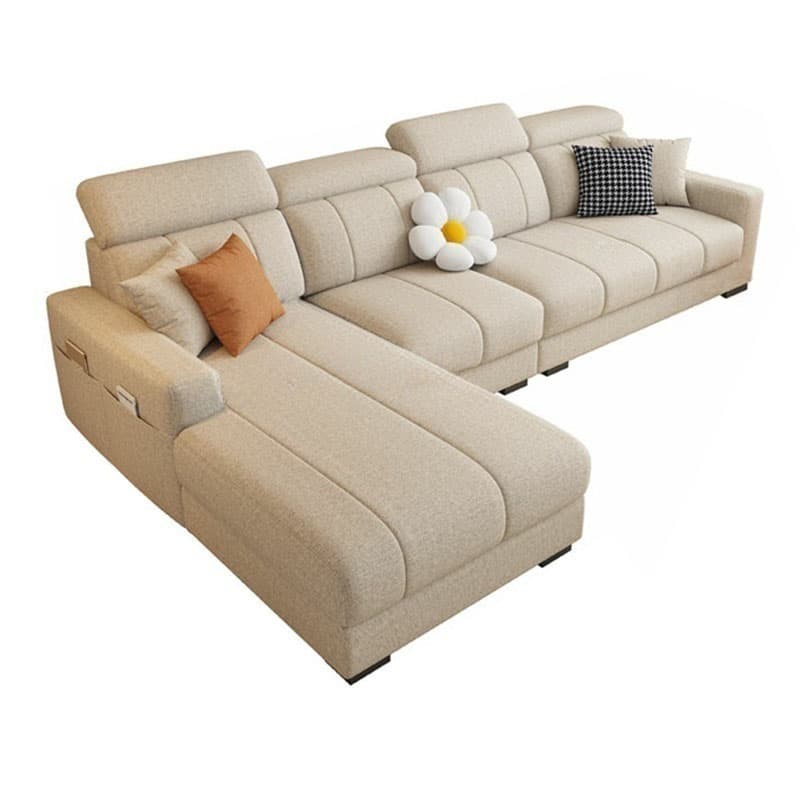 Modern Style L-Shape Sofa Recliner with Storage and Recessed Arm - image 8