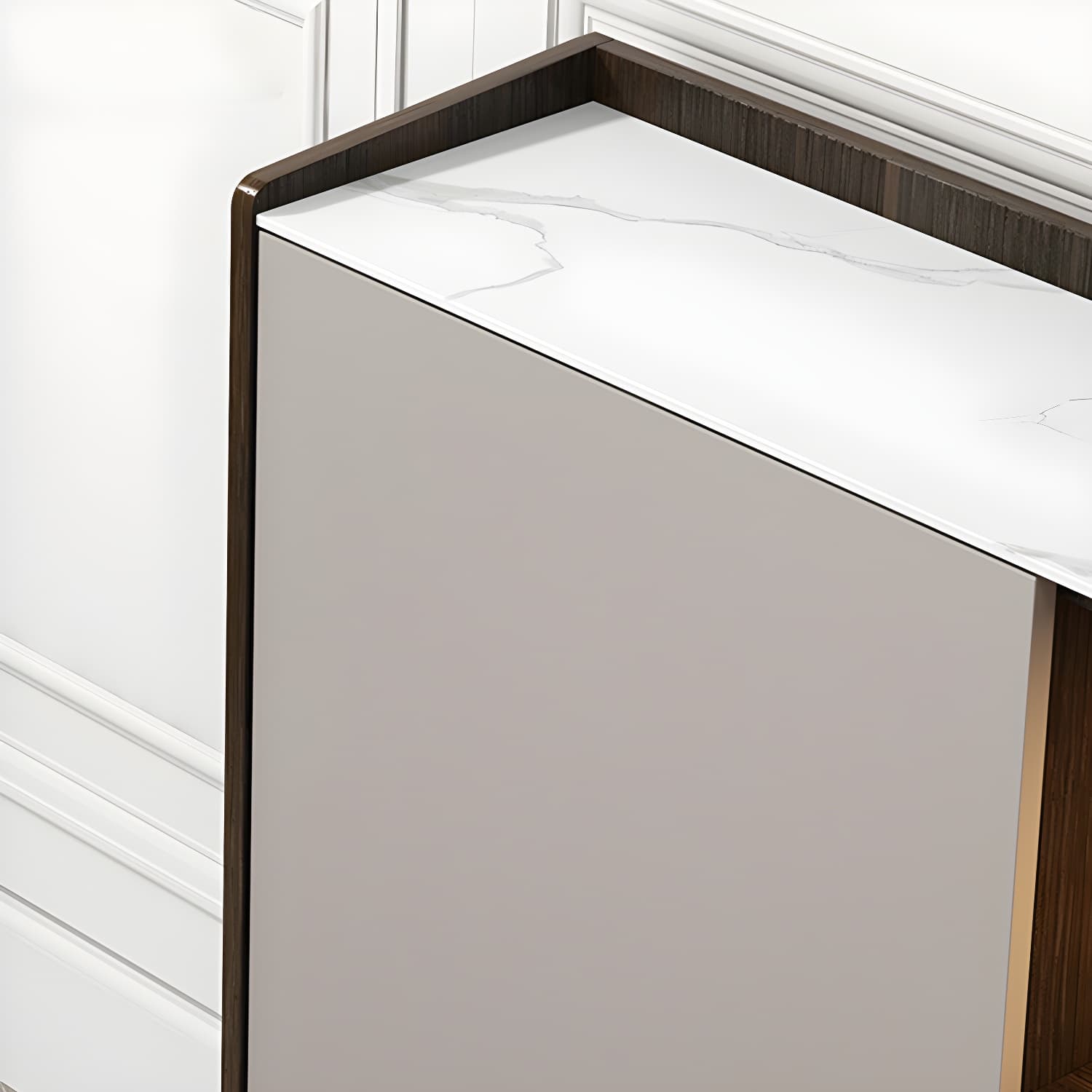 Contemporary Style Stone TV Stand 2 Doors and 2 Drawers TV Cabinet - image 8