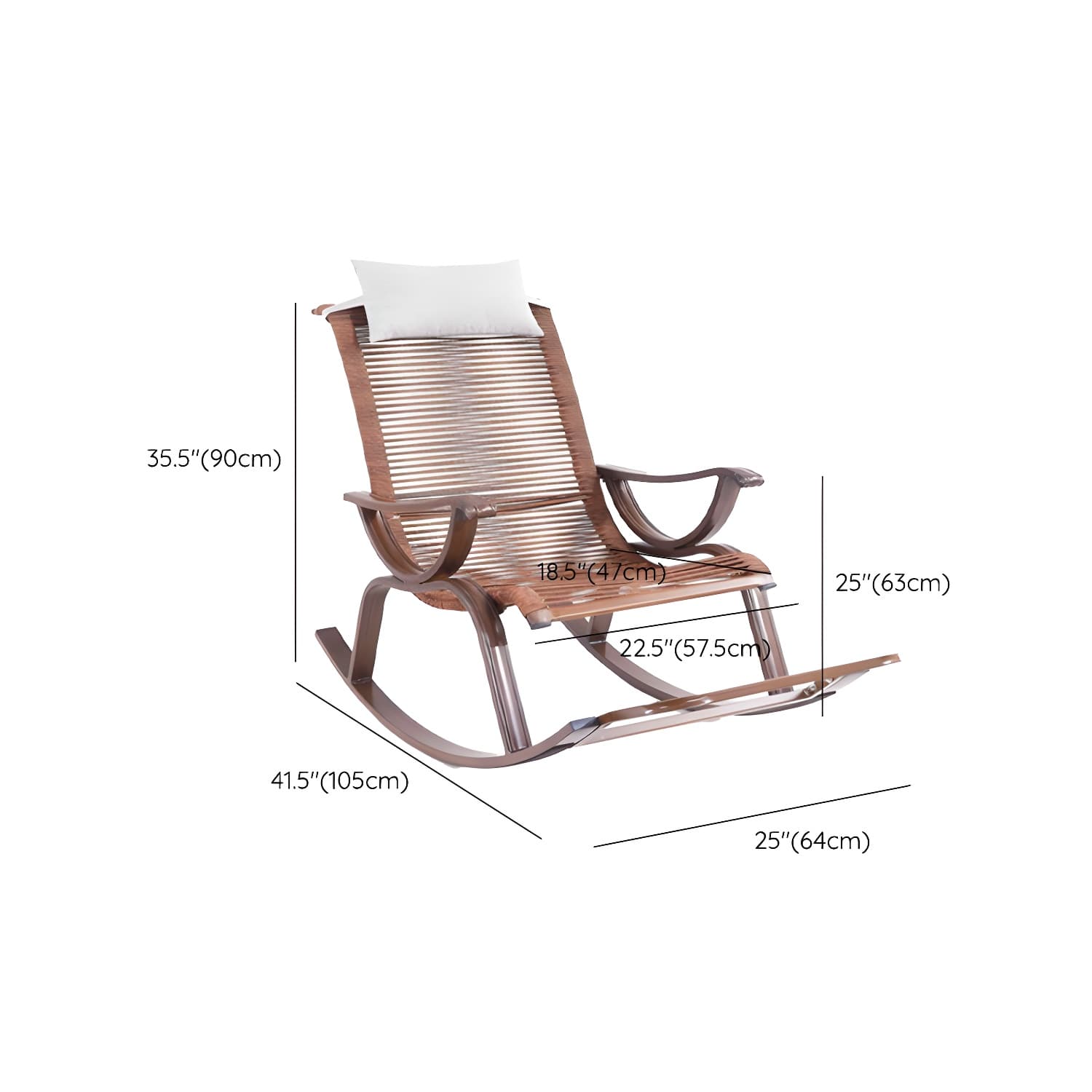 Modern Style Wood Rocking Chair Single Home Lounge Lazy Sofa Chair - image 13