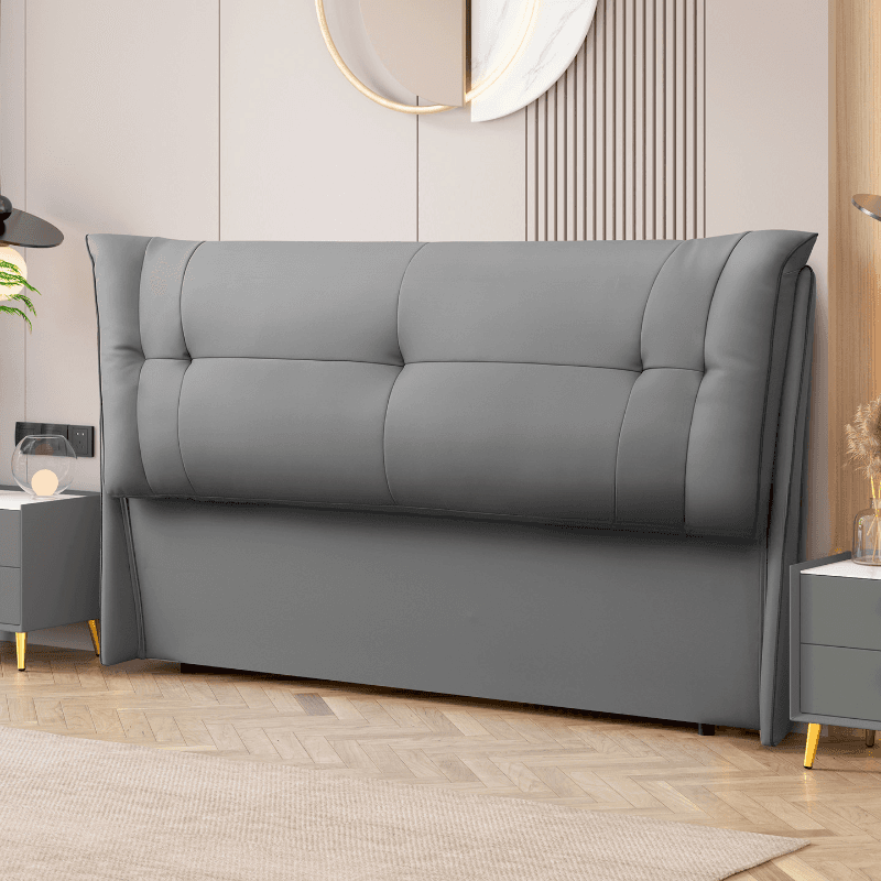 Modern Simple Style Wingback Headboard with No Distressing, Piled Tufted Rectangle Design for King/Full/Queen Bed, Featuring Sponge Upholstery and Standard Height - image 3