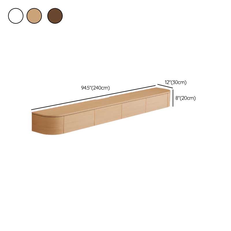 Rectangular Wall-hung TV Stand with Light and Gate for Sitting Room - image 13