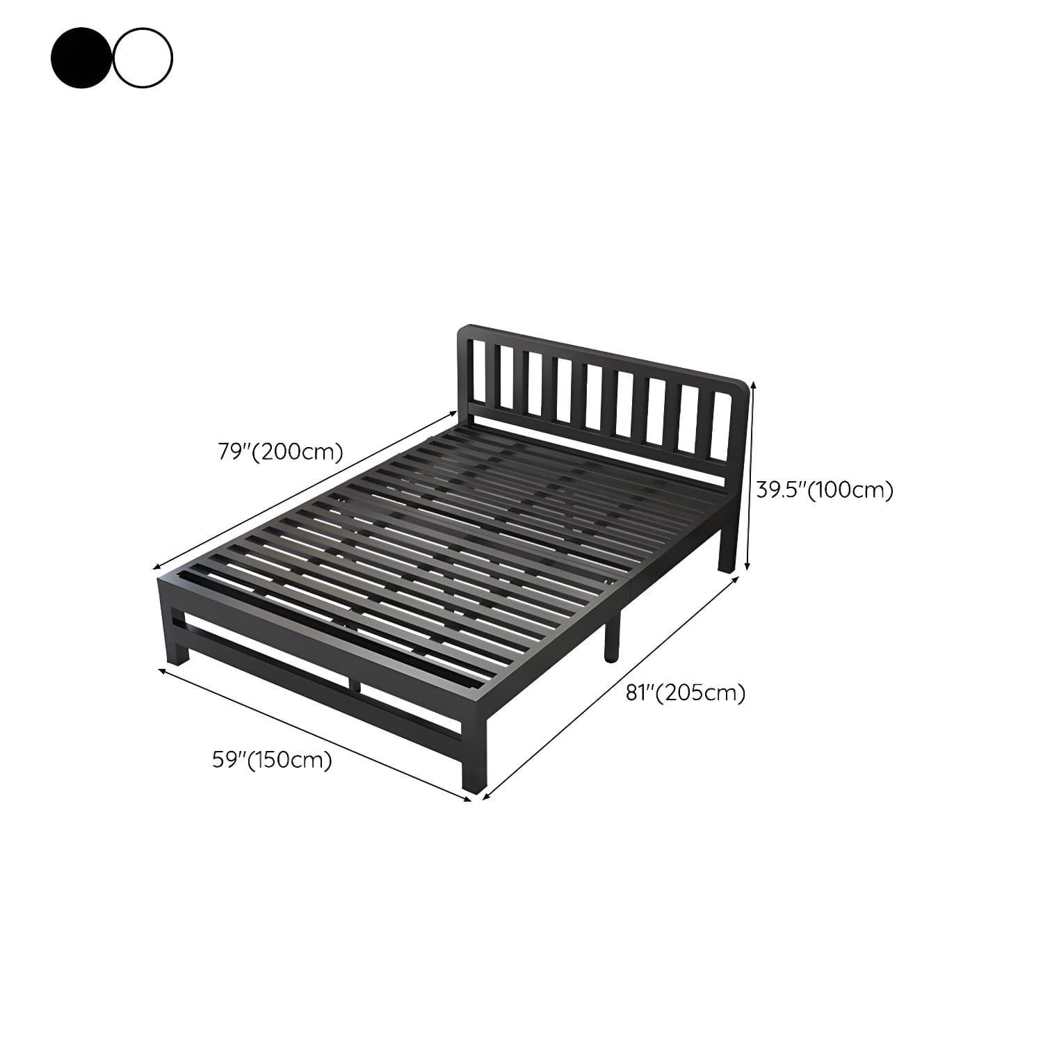 Modern Metal Bed Frame with Legs and Non-Upholstered Solid Color Design - image 18