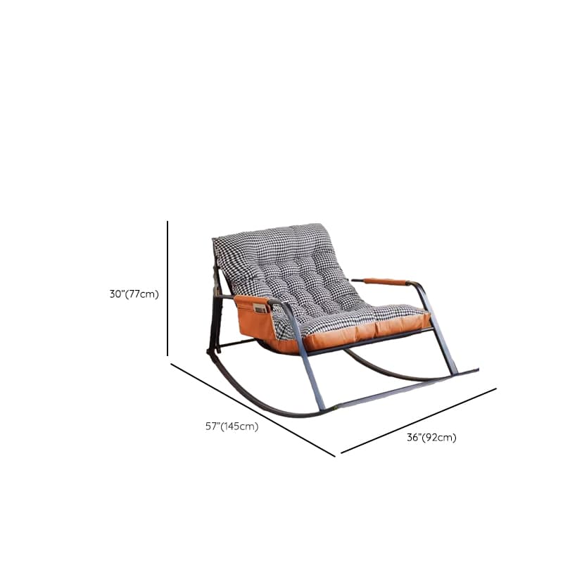 Art Deco Upholstered Rocking Armchair for 2 with Track Arm and Dirt Resistant Features - image 19