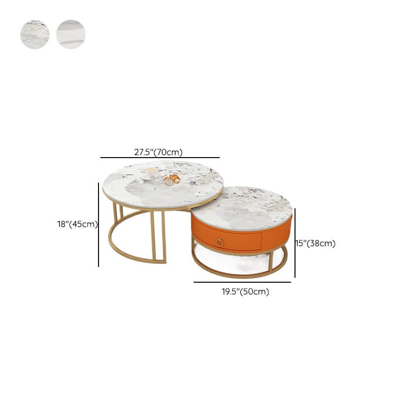 Nested Coffee Table with Rounded Top and Structured Base for Foyer Use - image 12