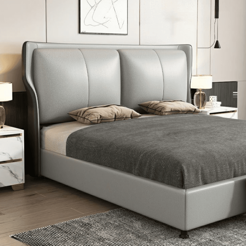 Standard（36-55“） Free-standing Standard Full(54"W x 75"L)/Twin(38"W x 75"L) Rectangular Wingback Headboard With Legs, Sponge Filing and Timber Frame Included - image 8