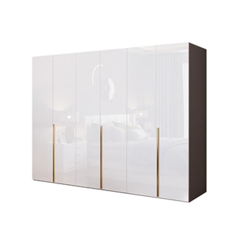 Simple Freestanding Cream Manufactured Wood Cabinet Armoire with Interior Shelves, Clothing Rod & Soft Close Drawer - image 4