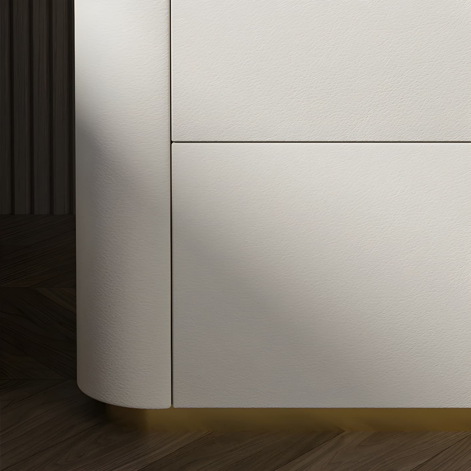 Wooden Nightstand with Tempered Glass 21.65" Tall 2 - Drawer Nightstand - image 15