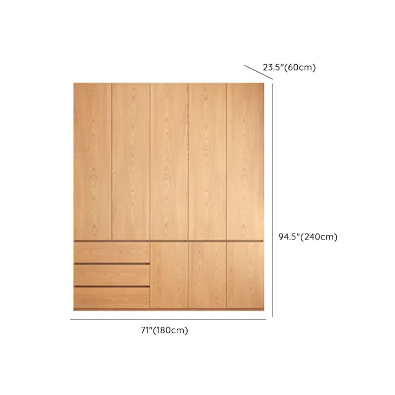 Natural Finish Unfixed Almirah Manufactured Wood Soft Close Drawer Soft Close Door Hinged - image 25