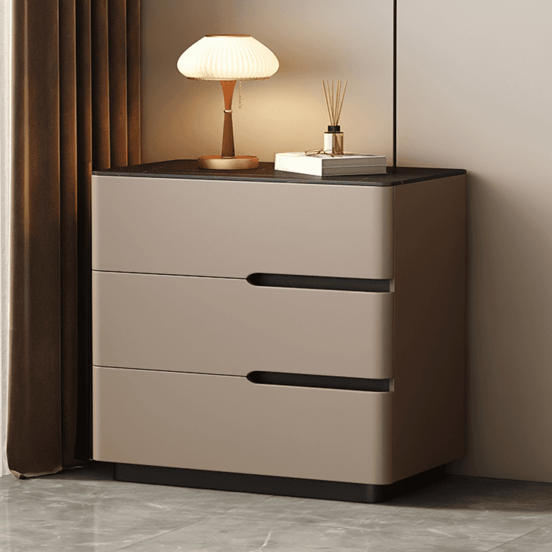 Organic Modern Nightstand With Drawer Organization Featuring Stone Countertop - image 6
