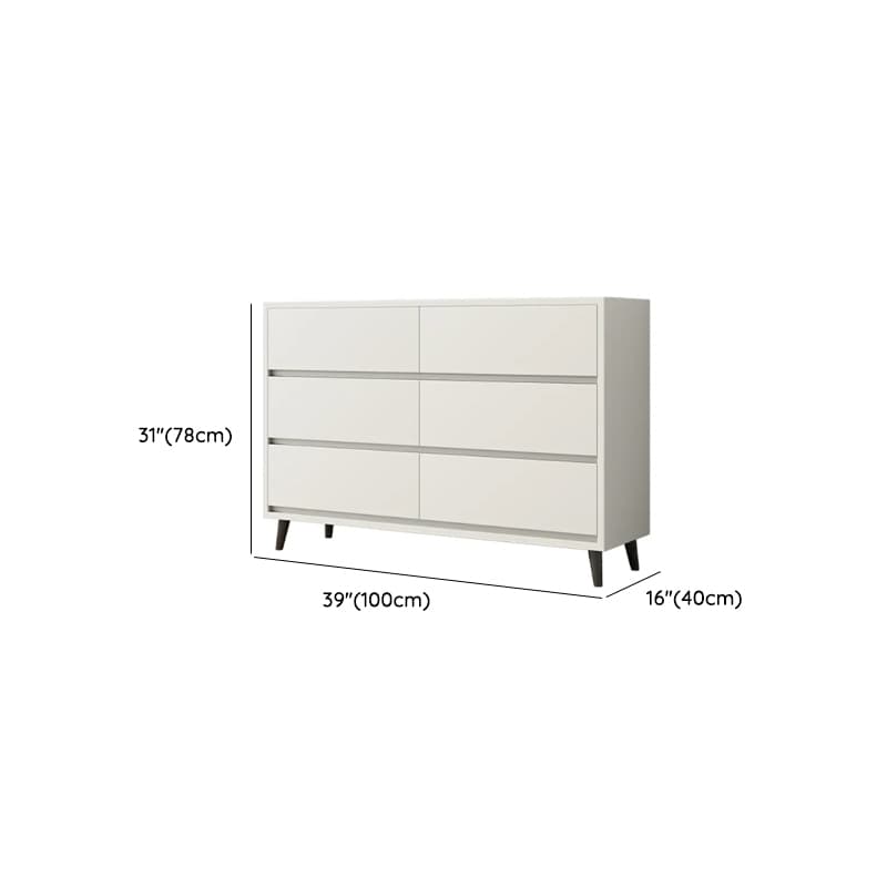 White Simple Raw Wood Console Dresser/Lingerie Chest/Bachelor Chest with 6/4/8 Drawers in Horizontal/Vertical Orientation - image 13