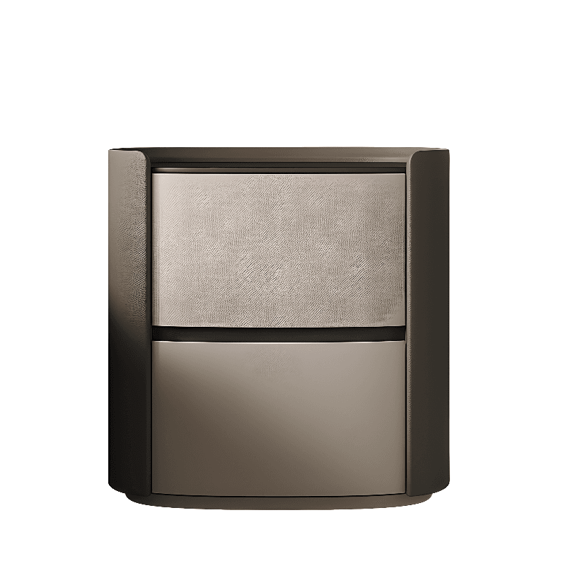 Drawer Storage Bedside Table with Sintered Stone Countertop and 2 Drawers in an Art Style - image 7