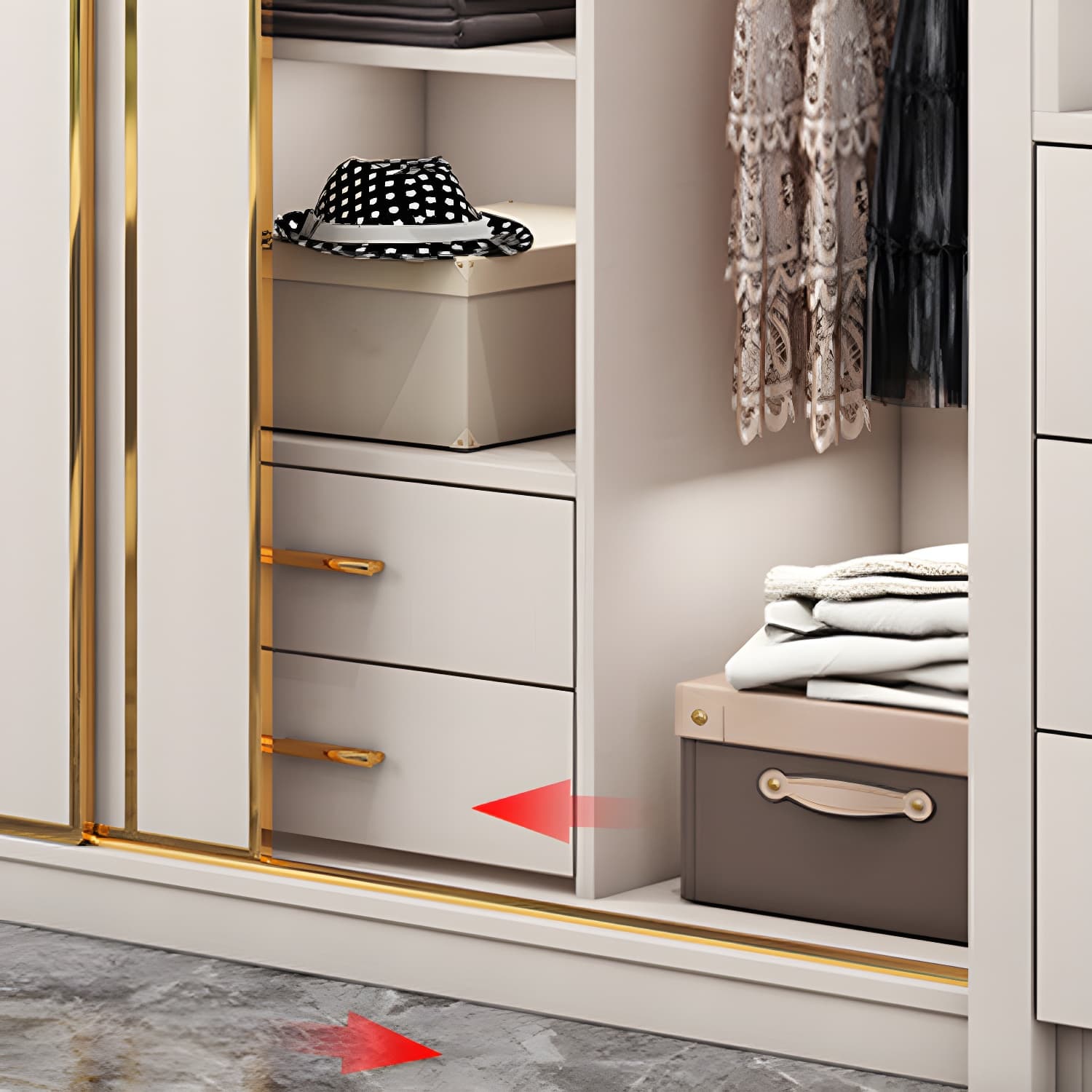 Modern Style Wardrobe Cabinet Glass Wardrobe Closet for Home - image 4