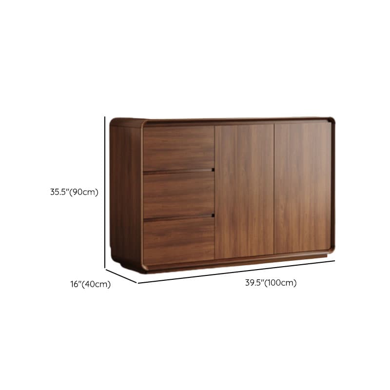 Casual Cocoa Standard/Narrow Sideboard with 3 Drawers/3 Shelves/2 Doors/3 Doors - image 17