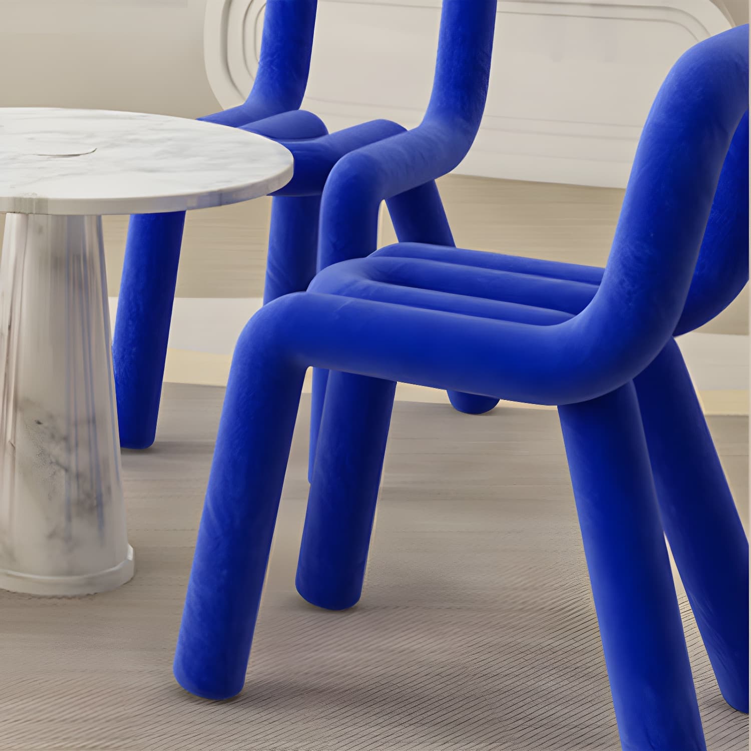 Contemporary Side Chair Velvet Open Back Dining Chair for Indoor - image 16
