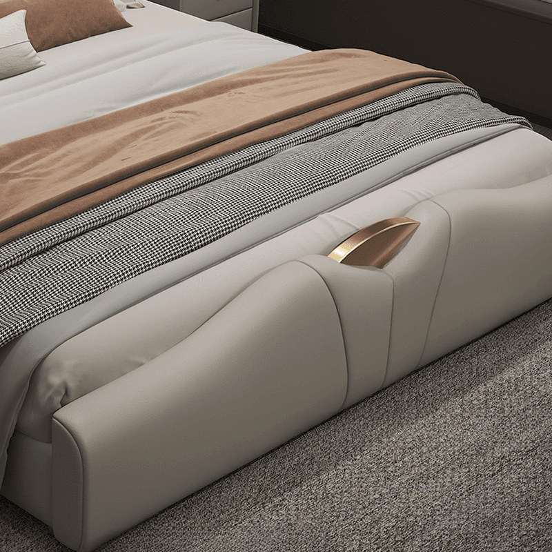 Grey Solid Color Storage Bed with 3 Storage Boxes, Pine Wood Frame for Living Room - image 3