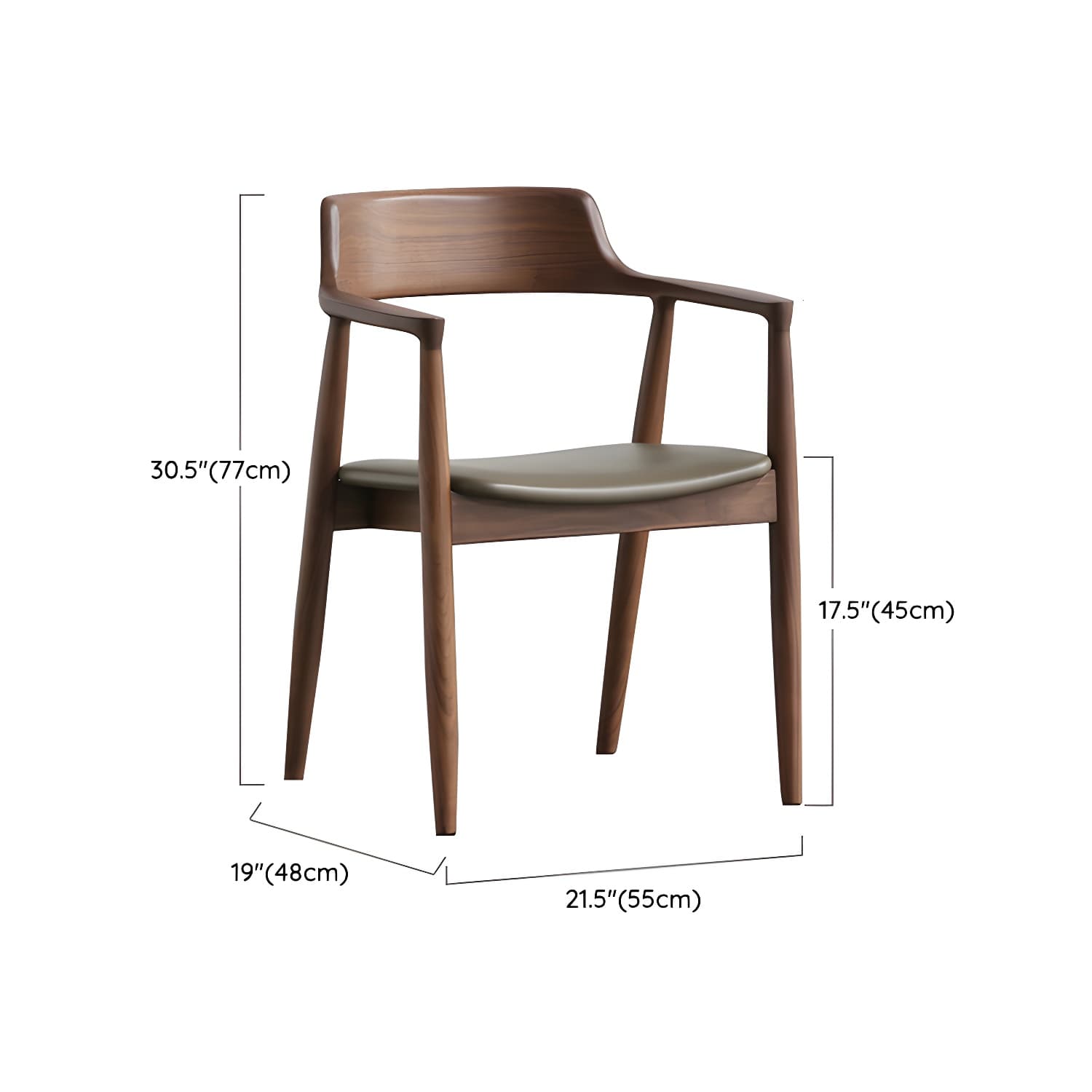 Round Dining Room Table Set 1/2/4 Pieces Modern Solid Wood Dining Room and Arm Chairs - image 16
