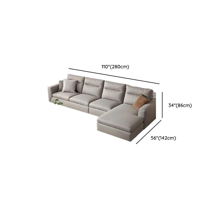 Straight/L-Shape Cotton Upholstered Sofa Couch/Sofa Chaise, Horizontal/Right Hand Facing Orientation - image 16