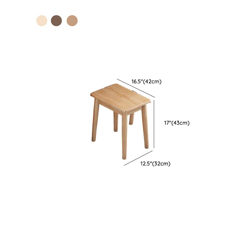 Dining Table Set in Minimalist Style with Tan/Unfinished Rubberwood Top, 4 Legs, and Back - image 12