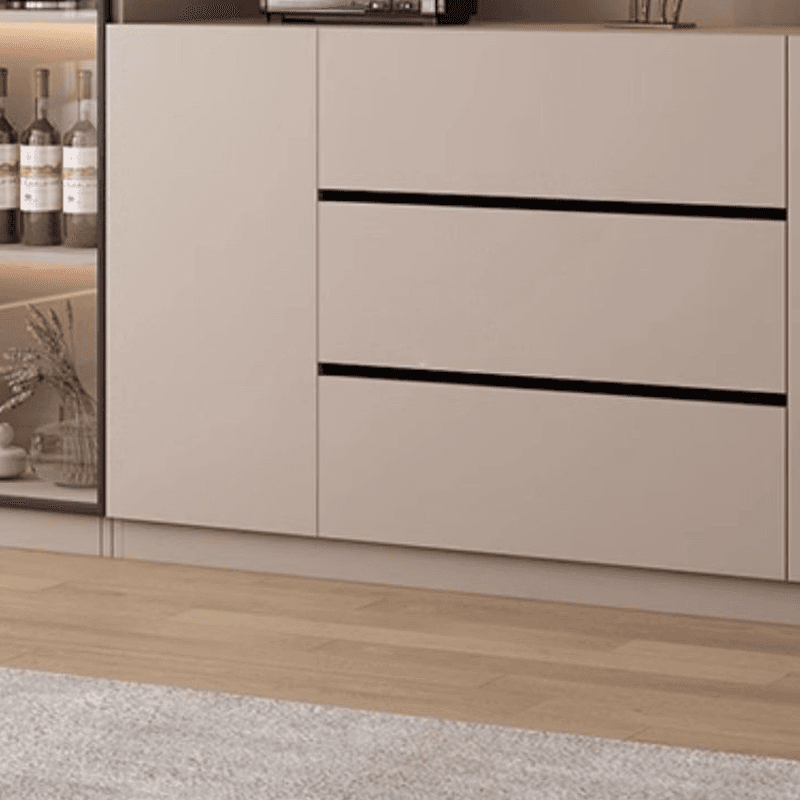 Wide/Standard/Narrow Modern Timber 3 Drawers 2 Shelves/3 Shelves/1 Shelf Glass Doors Pantry Hutch Sideboard - image 9