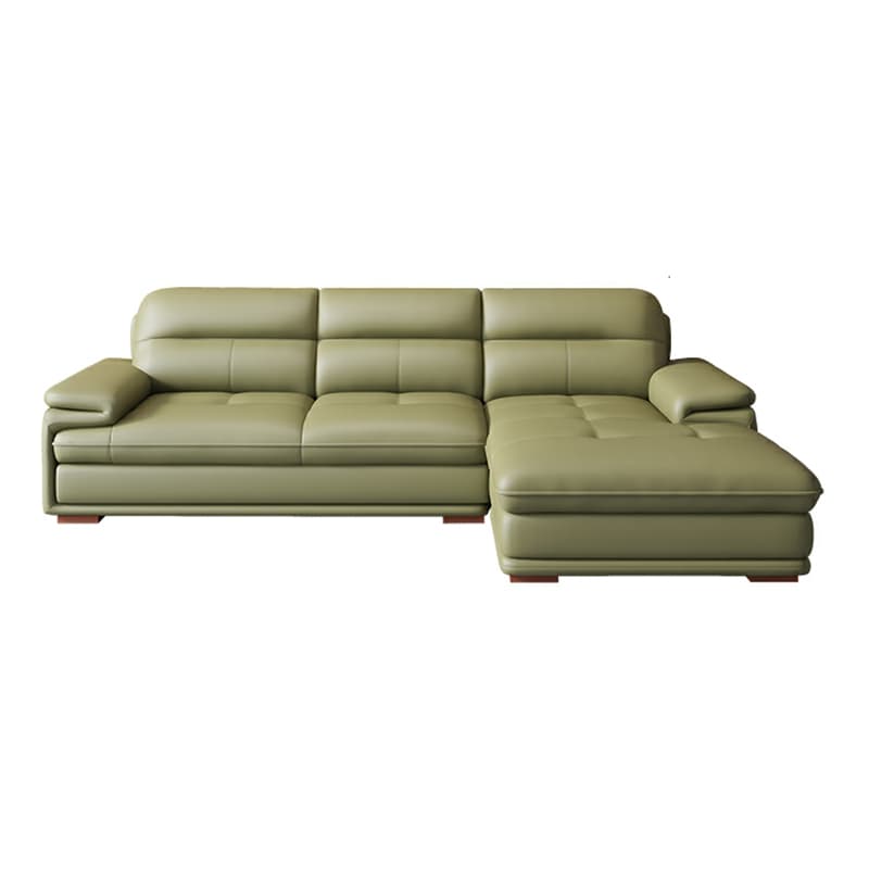 Elegant Interface Genuine Leather Sectional Set in Gray for Stylish Living Rooms - image 13