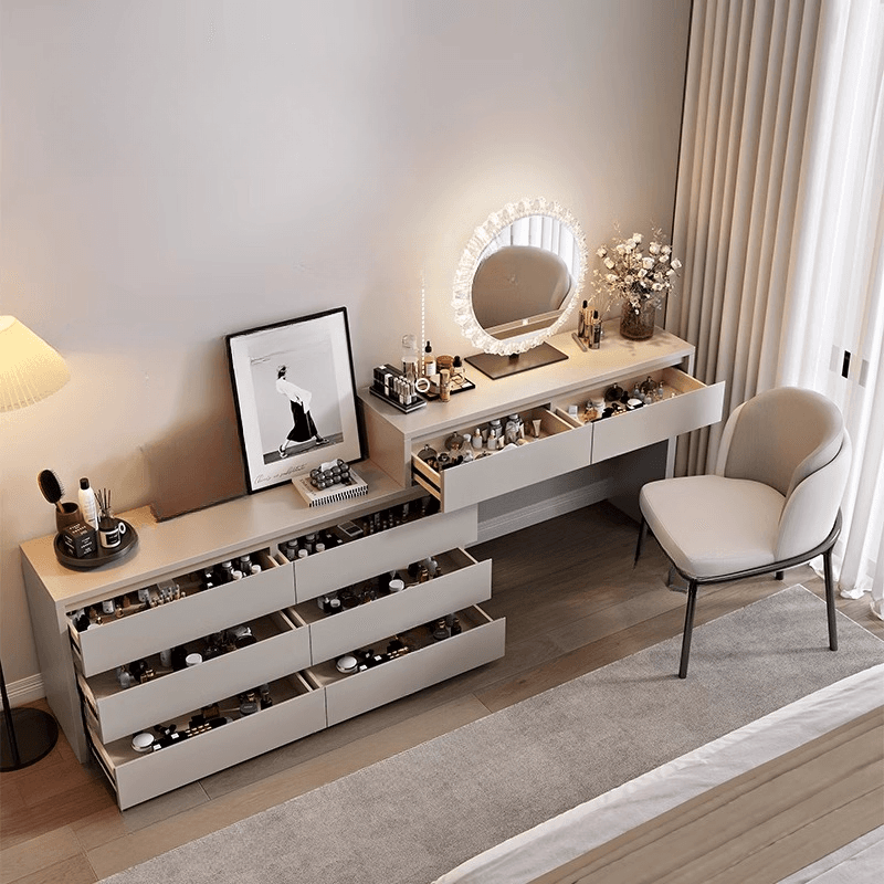 Multi-Purpose Vanity Set with LED Lighting, Scalable, Push-Pull, Adjustable Touch, and Adjustable Brightness - image 4