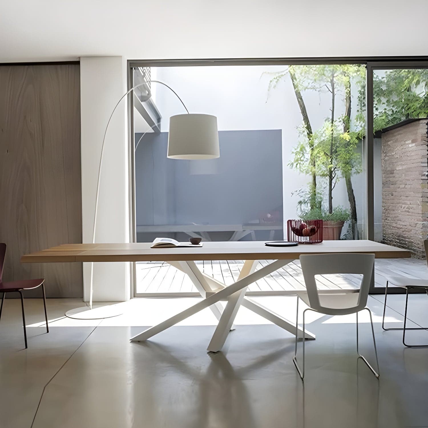 Rectangle Luxury Style Dining Table Solid Wood Fixed Table for Kitchen - image 3