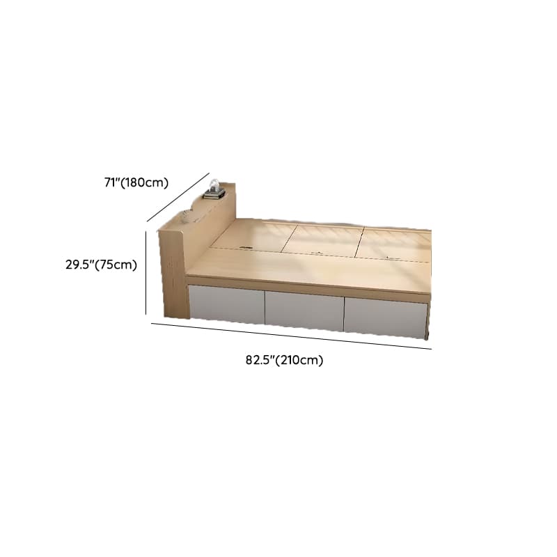 Natural Color Solid Color Storage Included with 3 Storage Boxes for Bedroom - image 11