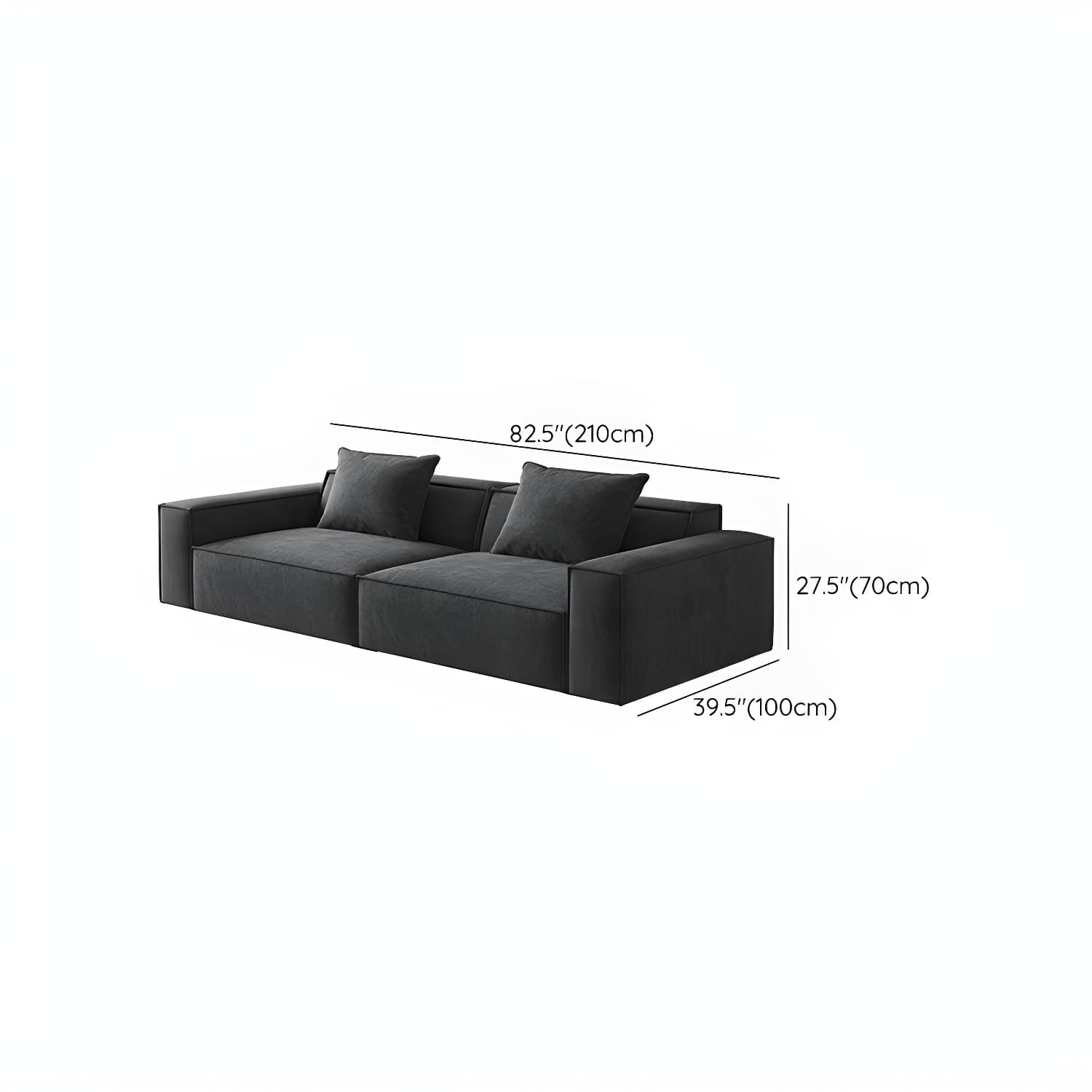 Modern Gray Square Arm Sectional Sofa Upholstered in Polyester Blend - image 15