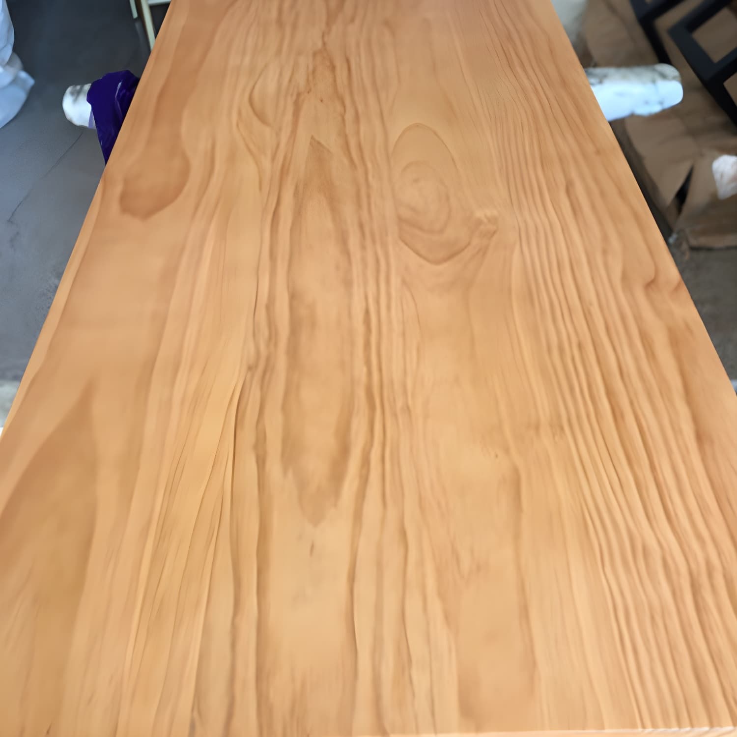 Metal Contemporary Round Dining Table Pine Wood Top Table for Dining Room - image 9