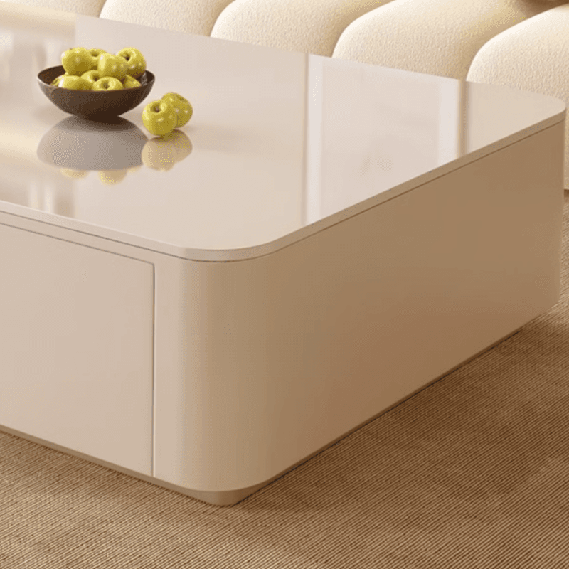 Contemporary Stone Parallelogram Accent Table with 4 Drawers/2 Drawers for Living Room - image 7