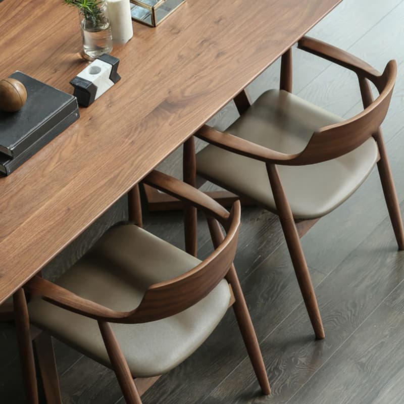 Casual Timber Sepia/Natural Finish Cushion Arm Chair with Low Back & Arms - image 7