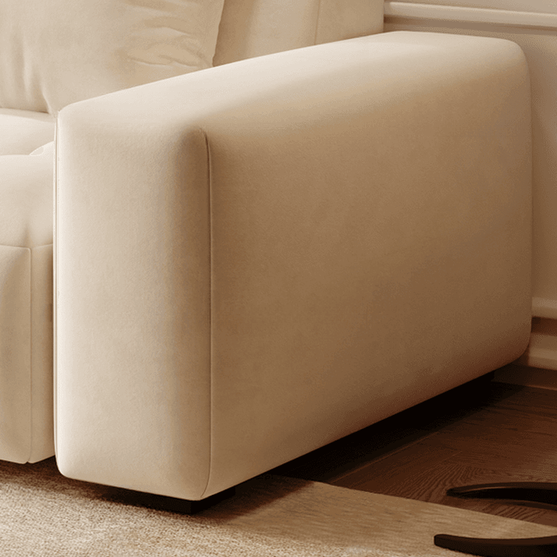 Contemporary Solid Color Tear Resistant Standard Sofa in Light Gray/Light Green/Ivory with Seating Capacity for 4/5 and 2 Pillows - image 11