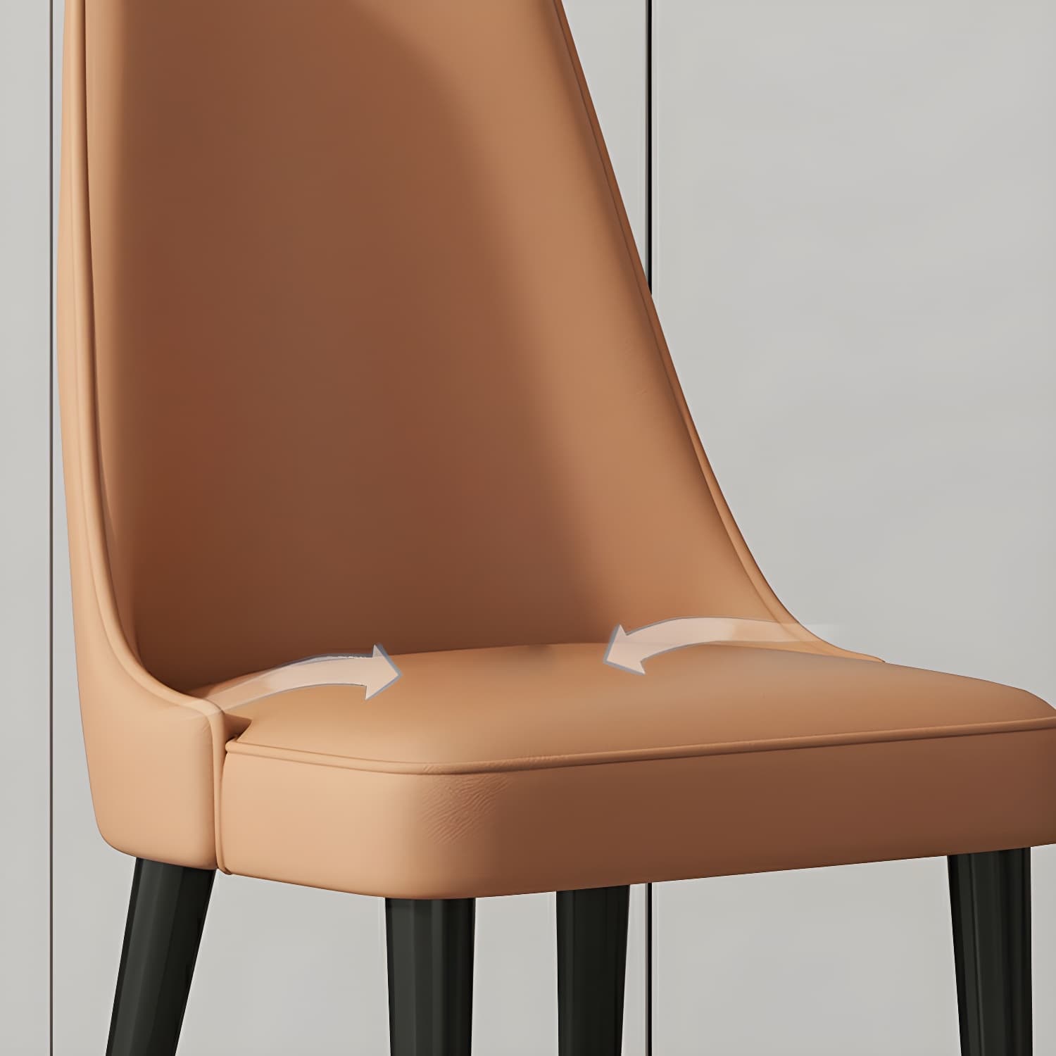 Mid-Century Modern Armless Faux Leather Kitchen and Dining Side Chair in Parsons Style - image 19