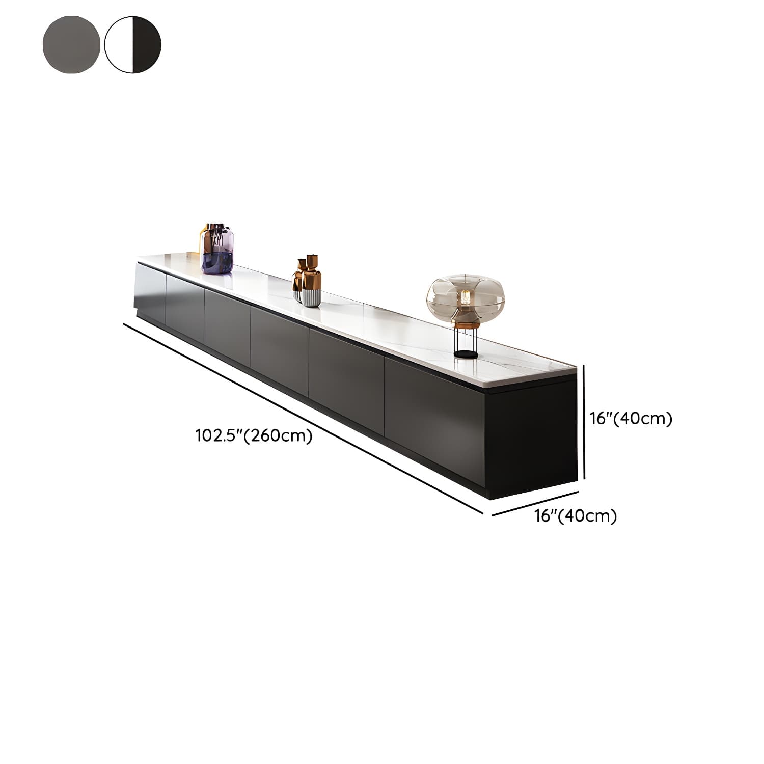 Stone Contemporary with Drawers Wood with Cabinet Media Console - image 18