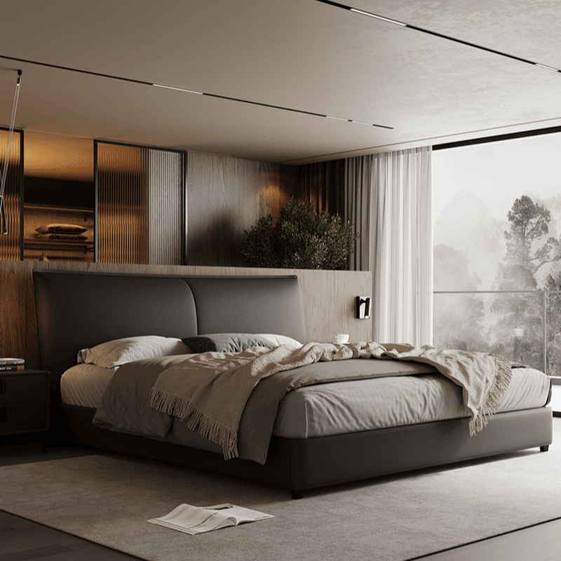 Solid Color Storage Bed/Platform Bed with Pine Wood Frame for Living Room