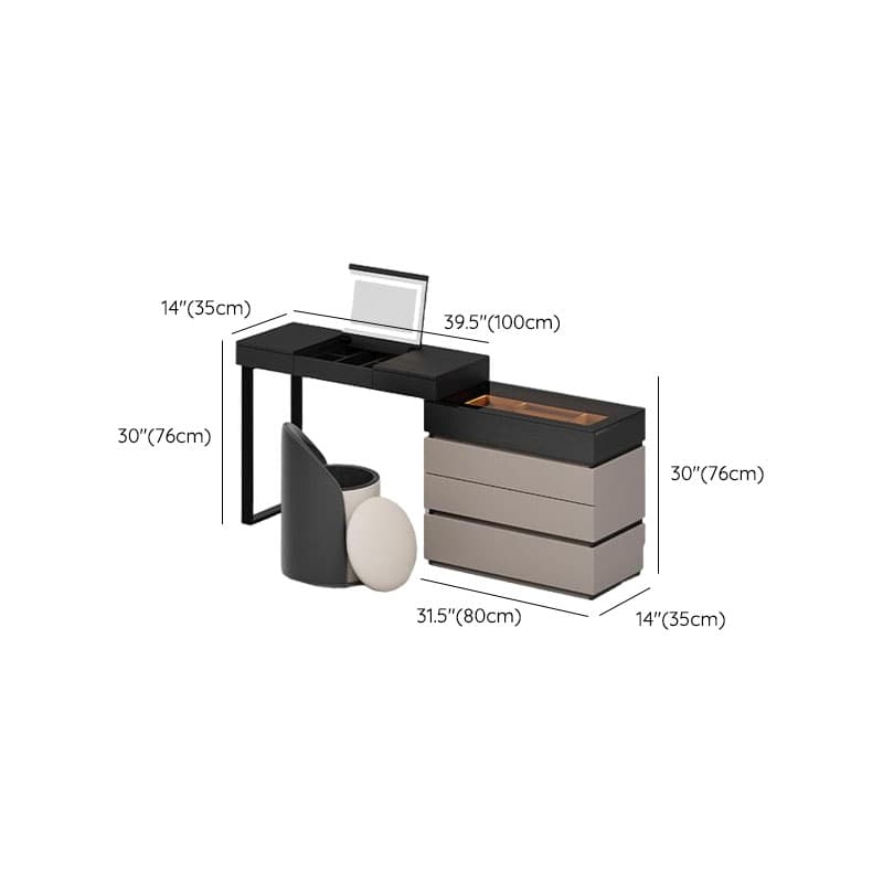 Multi-Purpose Vanity Set with 10 Drawers, Lighting, 2-in-1 Built In Makeup Vanity, Adjustable Touch and Brightness - image 19