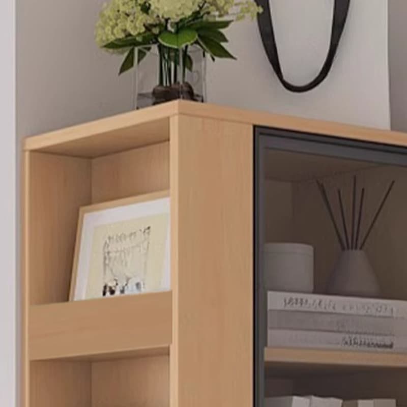 Modern Simple Style Rectangular Decorative Cabinet with 4 Exterior Shelves, Lumber Countertop in Wood Color, Soft Close Drawer, and Stain Resistant - image 6