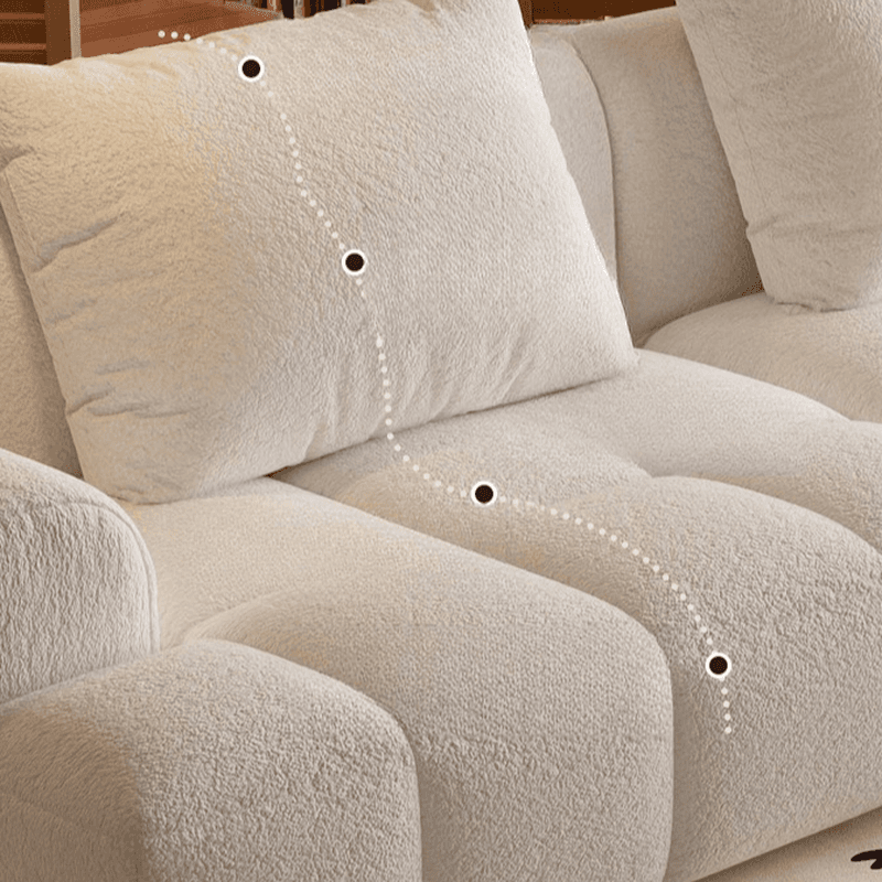 Modish Solid Color Stain Resistant Standard Sofa in Dark Gray/Emerald Green/Beige, 3-Seater with 2 Pillows - image 19